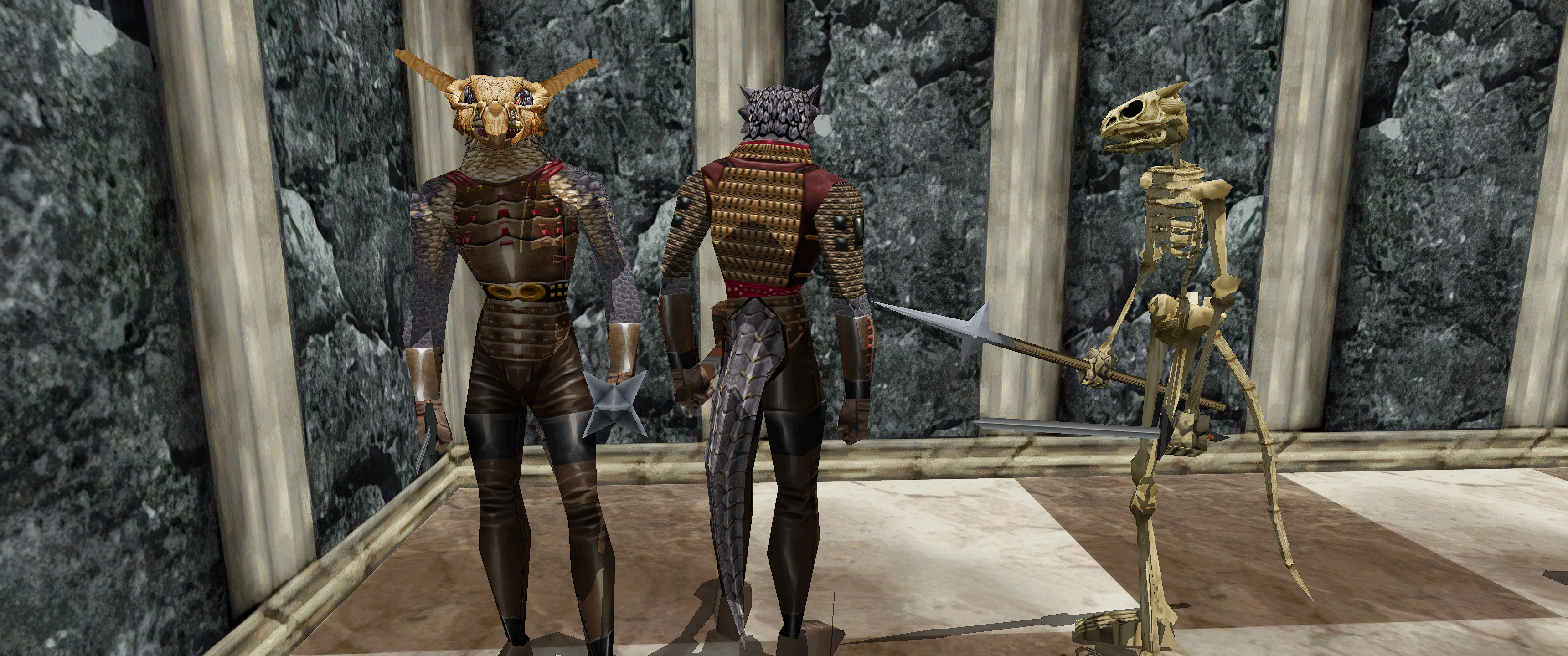 EverQuest Legends characters and equipment using SpinTexture enhanced textures