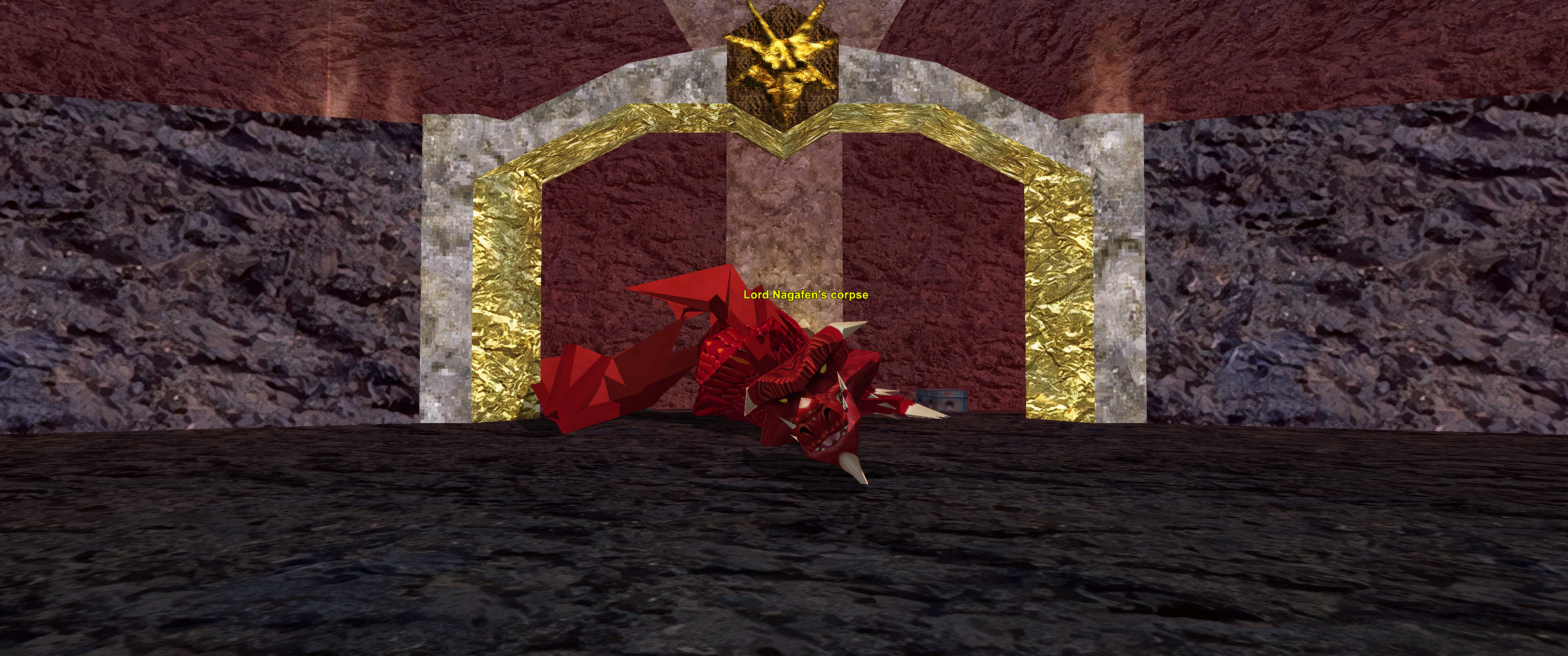 Lord Nagafen and his lair using SpinTexture enhanced world and creature textures